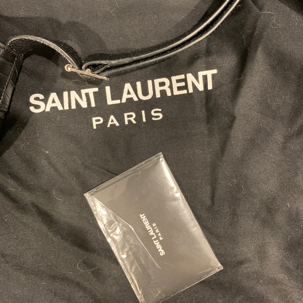 Saint Laurent Rider Medium Python-Print Bucket Bag - Picture 2 of 7